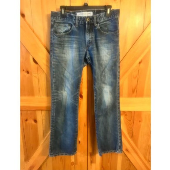 Express Jeans Rocco Mens 30x30 Slim Fit Medium Wash Blue Denim Bootcut Jeans